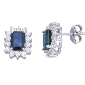 Orecchini zaffiri Blu e Oro e Diamanti BON TON  art. CIP166905