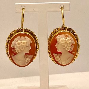 Orecchini cammeo in argento