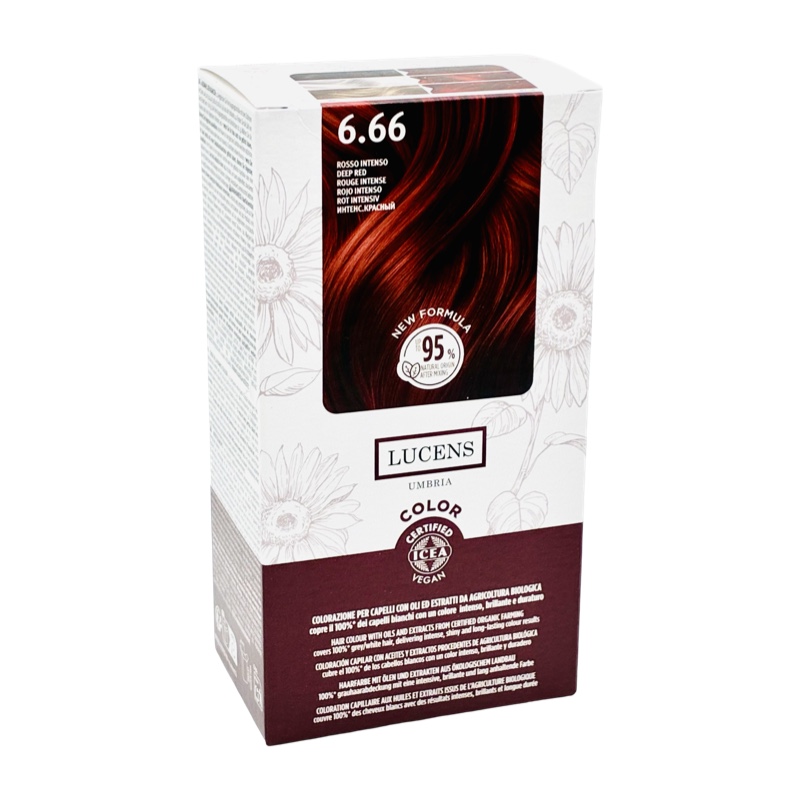 Tinta Capelli Colore Rosso Intenso Numero 6.66 New Formula Lucens Umbria