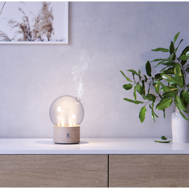 Diffusore Oli Essenziali Bulle Legno Vetro - immagine 3