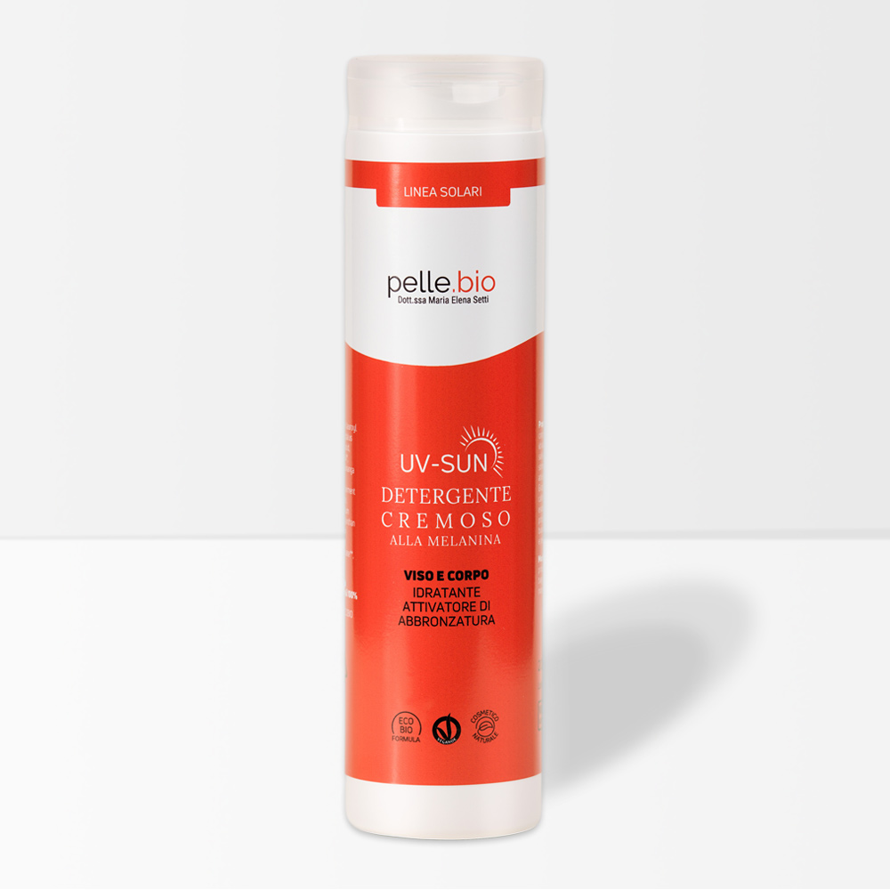 UV SUN Detergente Cremoso alla Melanina Viso e Corpo 200 ml PelleBio