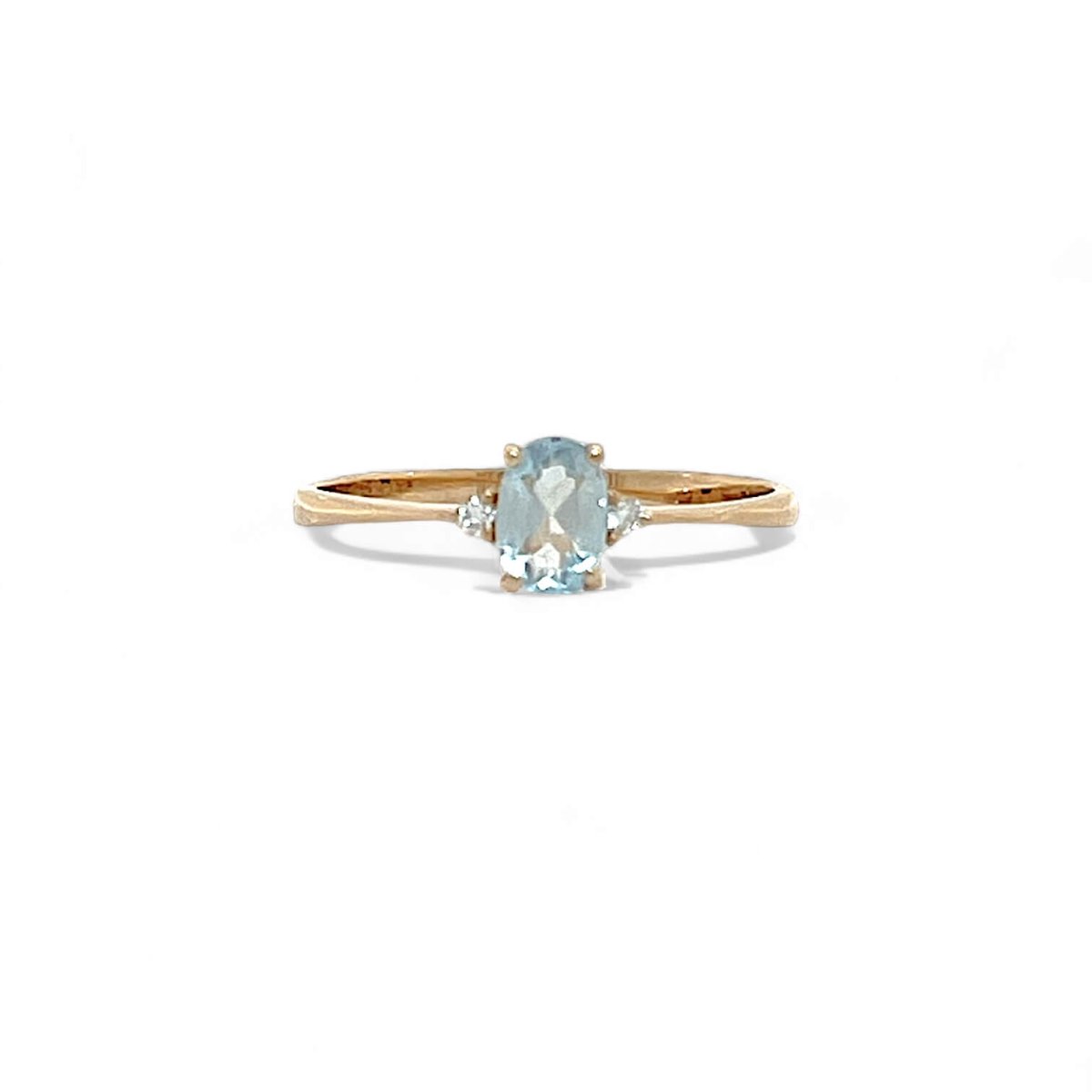 Anello Acquamarina Oro e Diamanti BON TON Art. AN2512-2