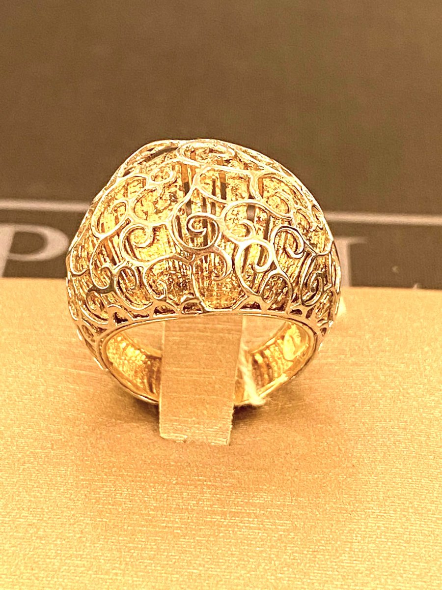 Anello filigrana argento 925% bicolore giallo e bianco art. arganfil02
