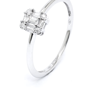 Anello  solitario con diamanti baguette art.94757