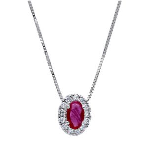 Girocollo rubino oro bianco BELLE EPOQUE art. CIP225819