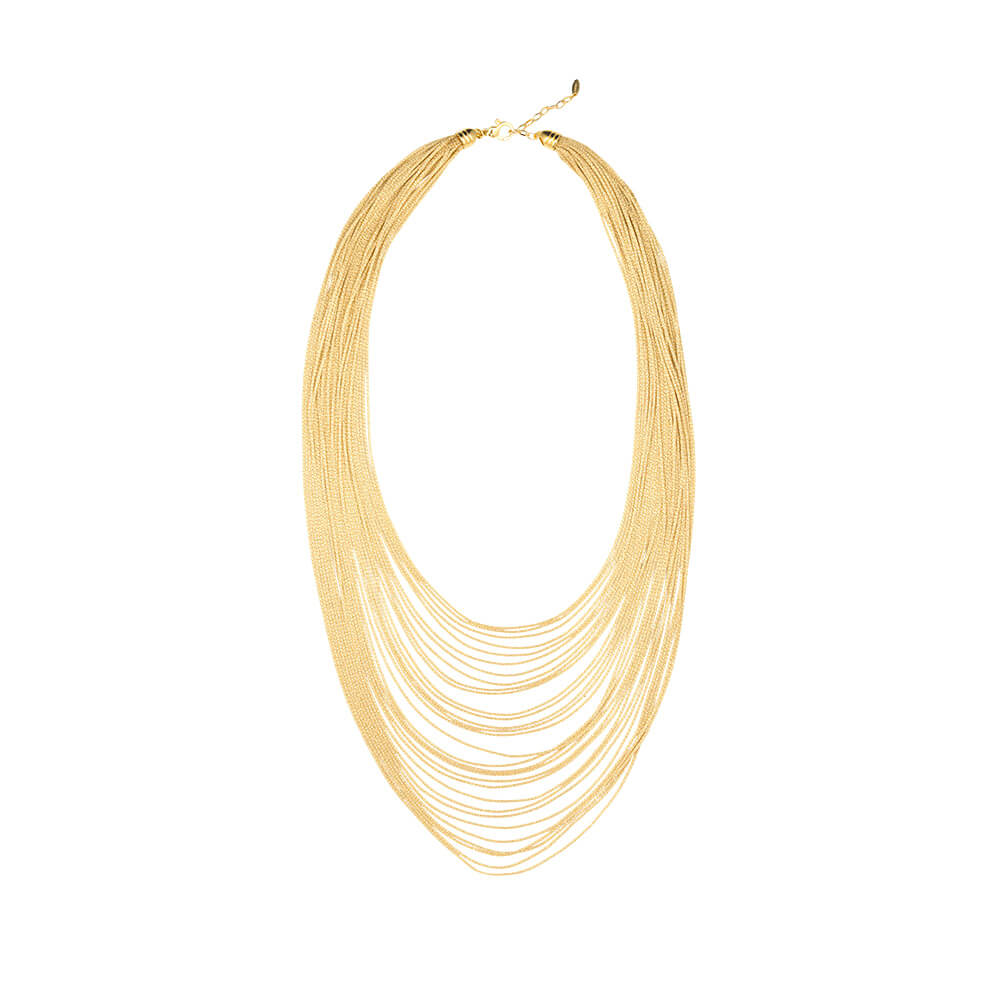 Collana in filato metallico e argento Borsari art. CL-RUG01S