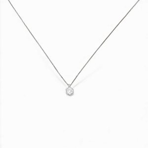 Girocollo punto luce di diamanti oro DESIDERIO art. EXAGON