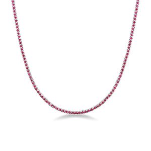 Girocollo tennis oro bianco e RUBINI Art. GR491