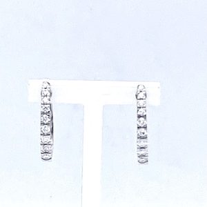 Orecchini a cerchio oro bianco e diamanti SOGNO Art. OR861-1