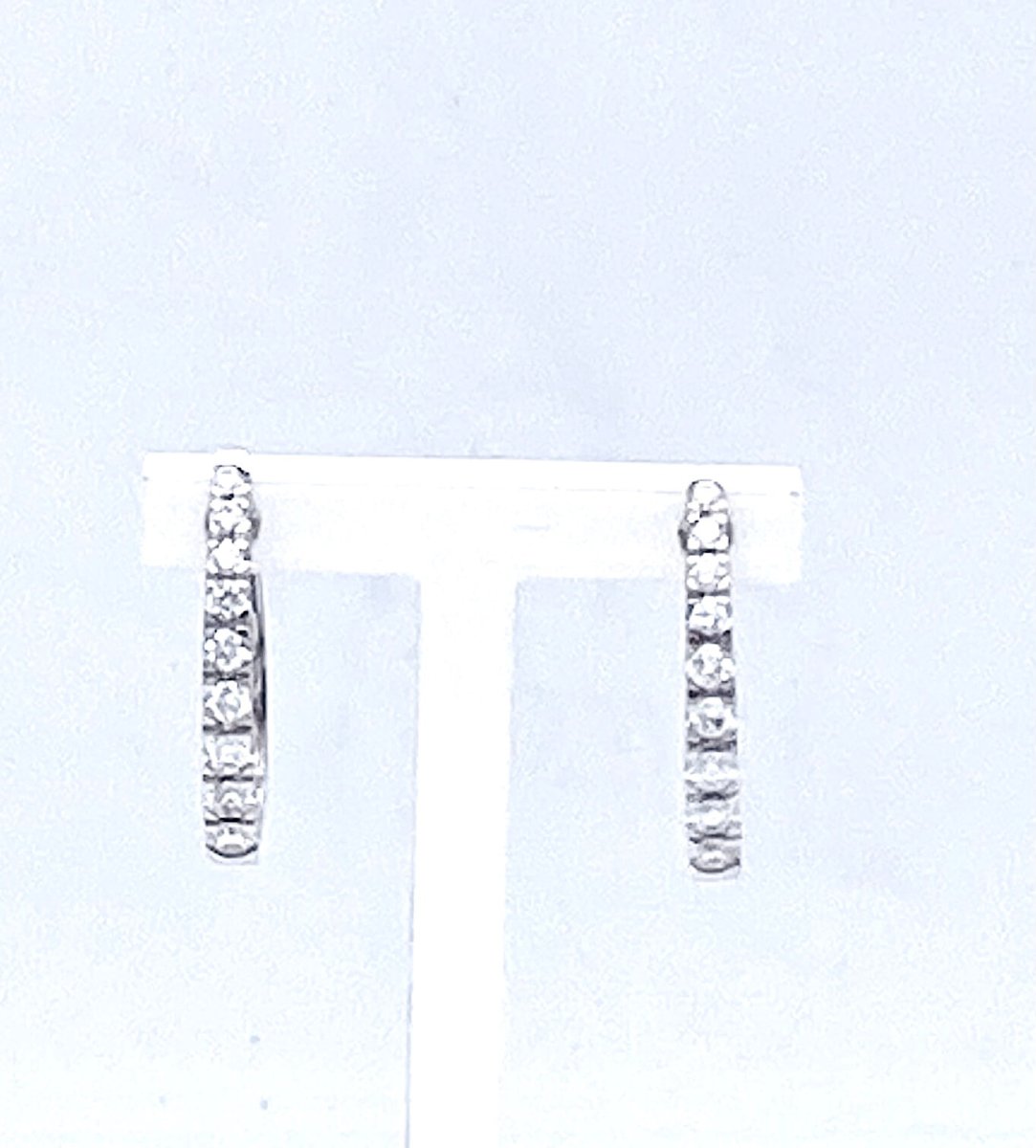 Orecchini a cerchio oro bianco e diamanti SOGNO Art. OR861-1