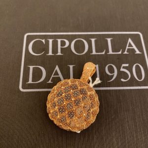 ciondolo filigrana argento 925% rose gold