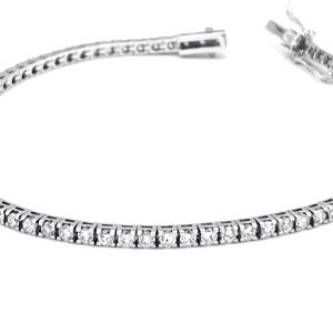 Bracciale tennis di diamanti oro bianco 18KT Art. BR188