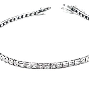 Bracciale tennis diamanti oro bianco 18KT Art. BR445