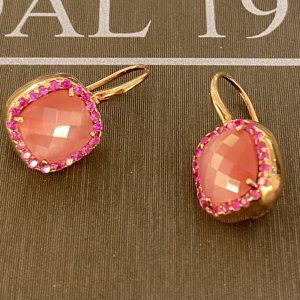 orecchini in argento 925% rose gold