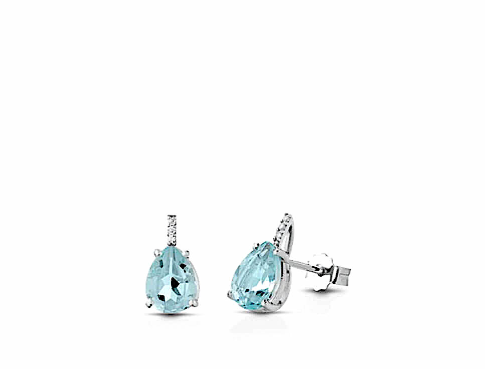 Orecchini acquamarina oro e diamanti GEMME Art. OR/2A