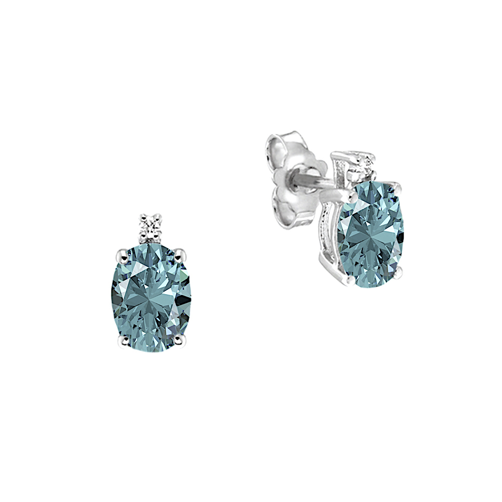 Orecchini Acquamarina Oro e Diamanti GEMME Art. OR1305