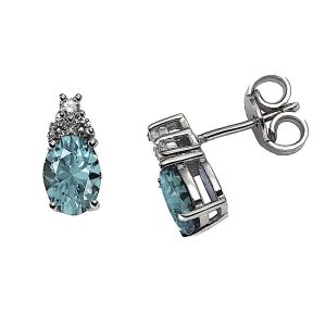 Orecchini acquamarina  e diamanti GEMME ART. OR-2106-8