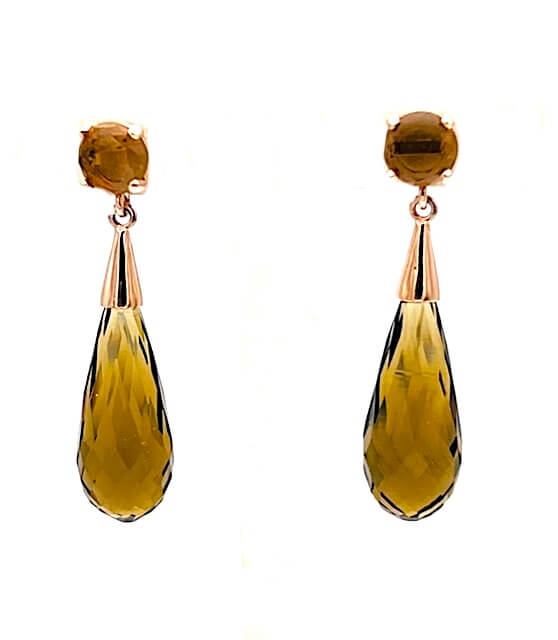 Orecchini a goccia in argento 925 e cristalli art.505864