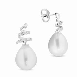 Orecchini di perle e diamanti art. BC2378PB