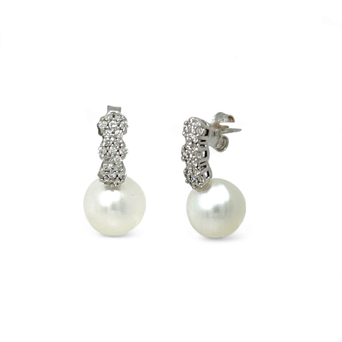 Orecchini perle australiane e diamanti in oro  Art. ORP306-1