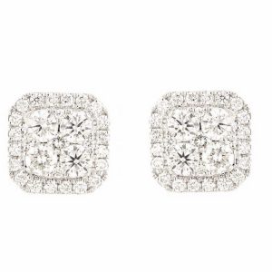 Orecchini  punto luce in oro e diamanti SETA Art. 100802E10W