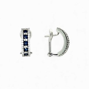 Orecchini  con zaffiri e diamanti art.OR1161-1