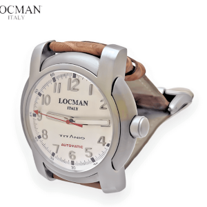 Orologio Locman nero modello Titanio cassa acciaio cinturino pelle coccodrillo art. 251