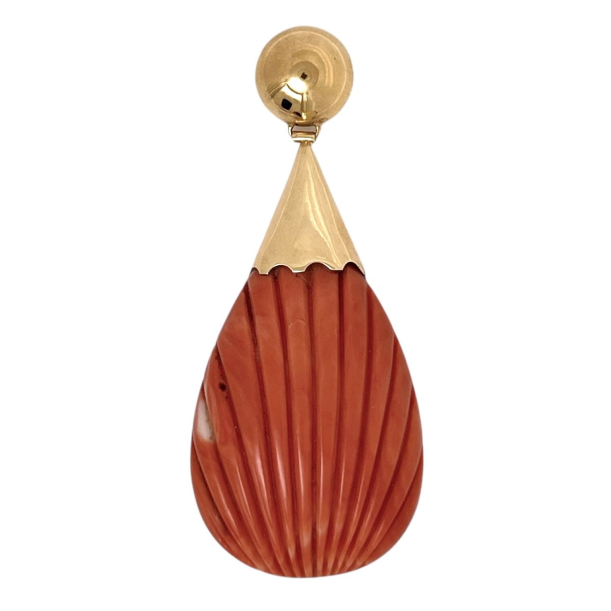 PENDENTE corallo Mediterraneo e Oro Art.CORGR70