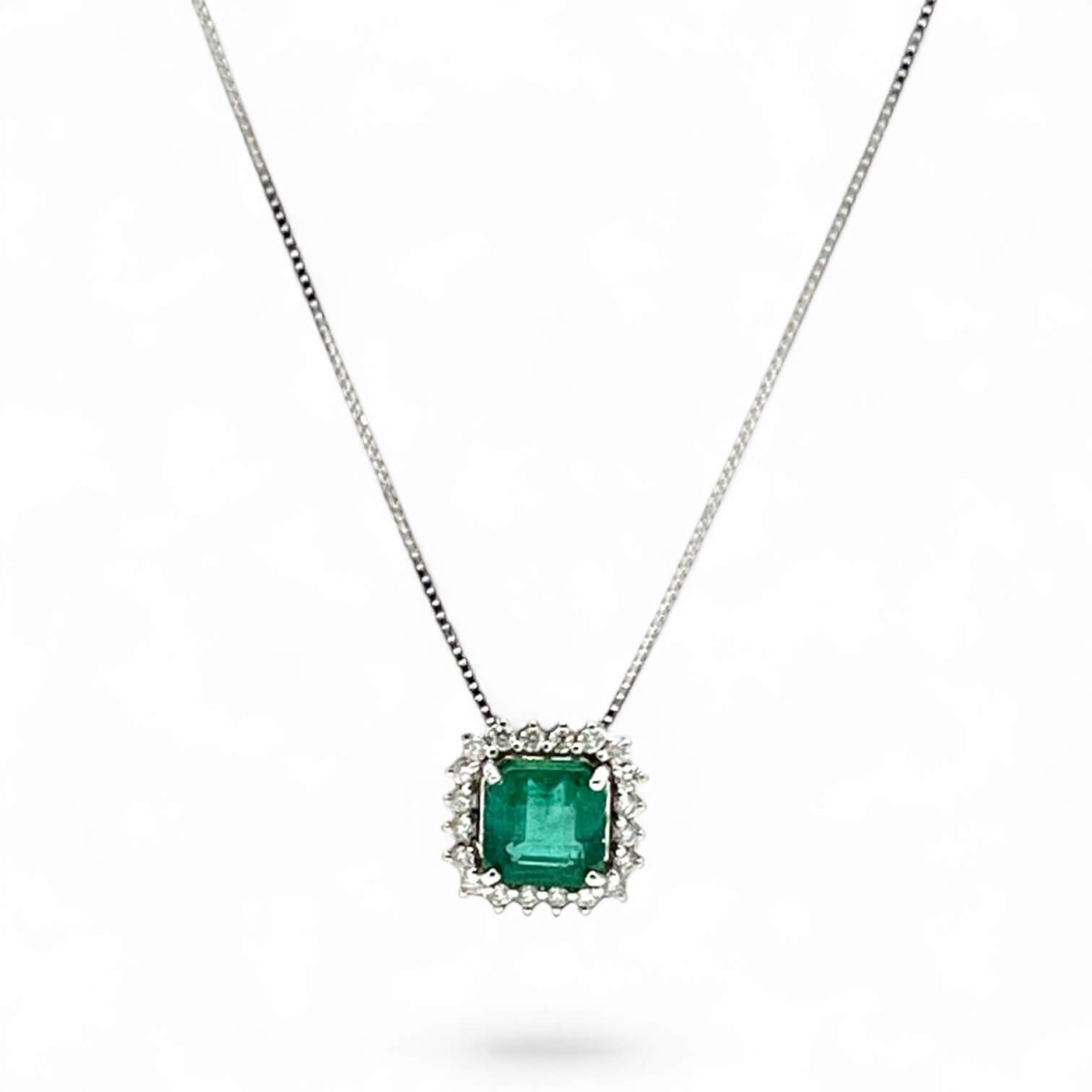 Girocollo smeraldo oro bianco BON TON art. CD1095