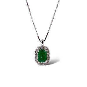 Girocollo smeraldo e diamanti BELLE EPOQUE Art.CD830