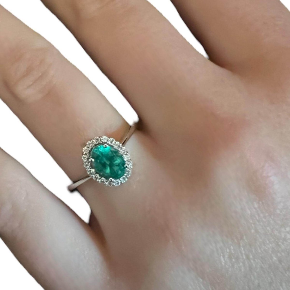 Anello smeraldo e diamanti BELLE EPOQUE ART. AN1107 - immagine 4