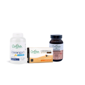 Pacchetto Clorofilla Omega 3 Active Plus 120 perle + Coenzima Q10 perle + Colesterol Berberina PLUS 60 capsule