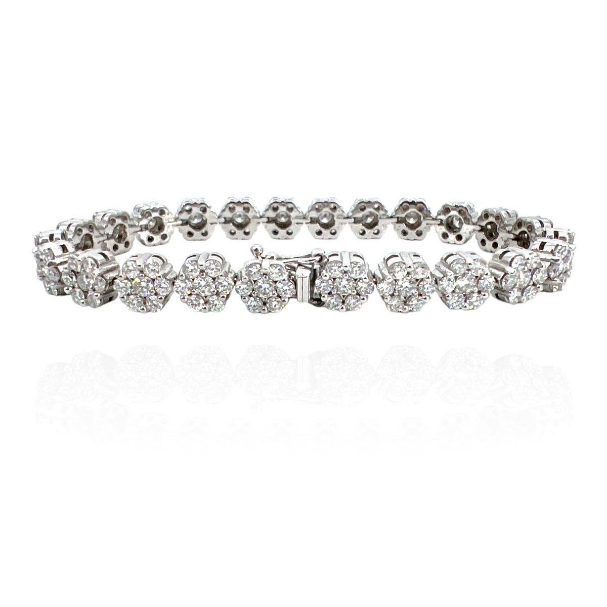 Bracciale tennis di diamanti oro bianco 750% Art. BR229 - immagine 3