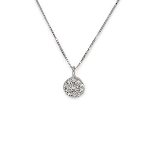 Girocollo punto luce di diamanti oro bianco SETA art. CD399