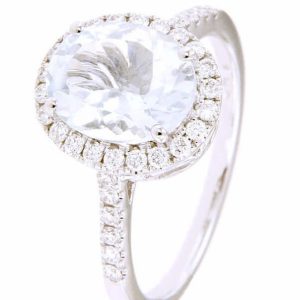 Anello acquamarina in oro  e diamanti BELLE EPOQUE Art. 326367R02ACM