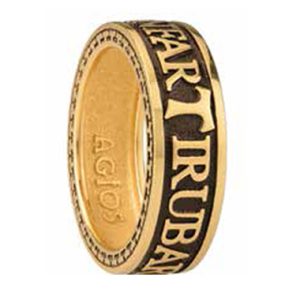 Agios Anello in Argento Dorato Brunito art.QY732