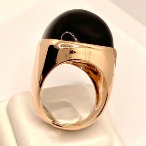 Anello in bronzo e onice
