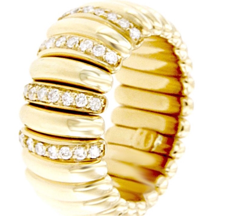 Anello Tubo Gas  oro  e diamanti  art. ARC31.1/50AA