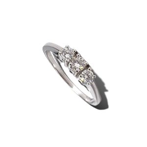 Anello trilogy di diamanti oro bianco SOGNO art.AN2937