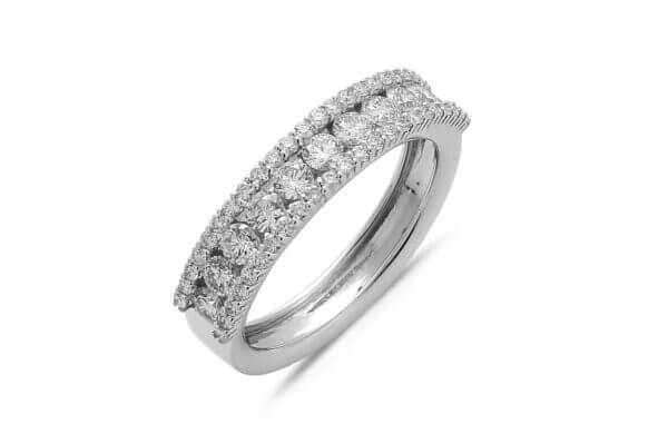 Anello veretta di diamanti in oro BELLE EPOQUE Art. MRR10-W