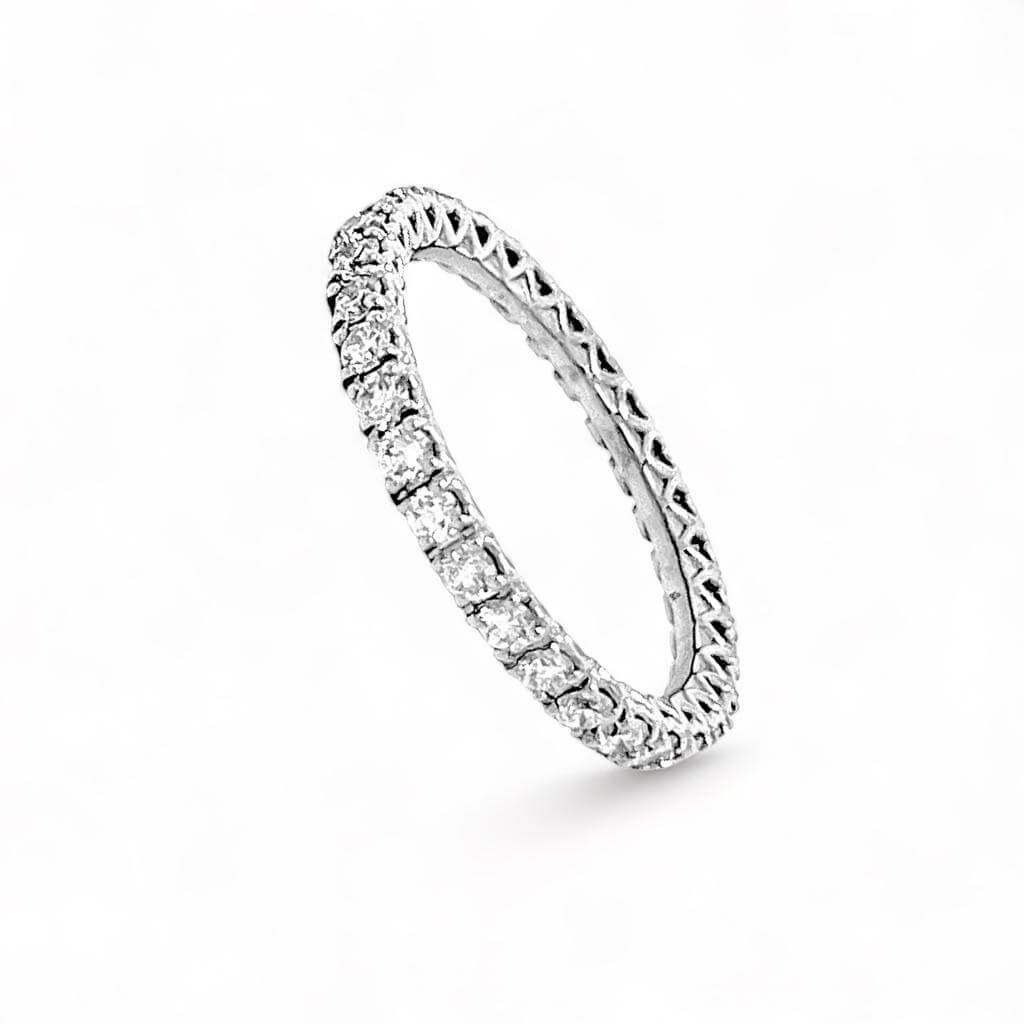 Veretta a giro oro bianco e diamanti Cupido art. ANGIROB