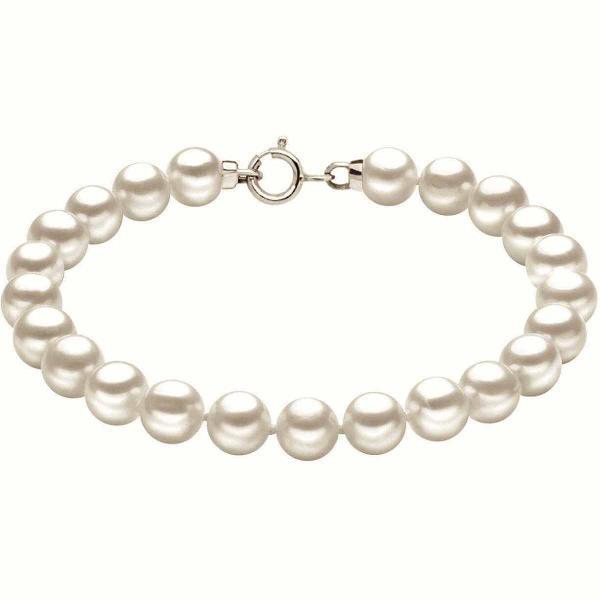bracciale perle freshwater  oro bianco 750% art. BRP7,5-8