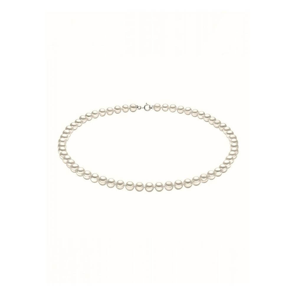 Bracciale perle freshwater chiusura oro bianco 750%. Art. BRP1