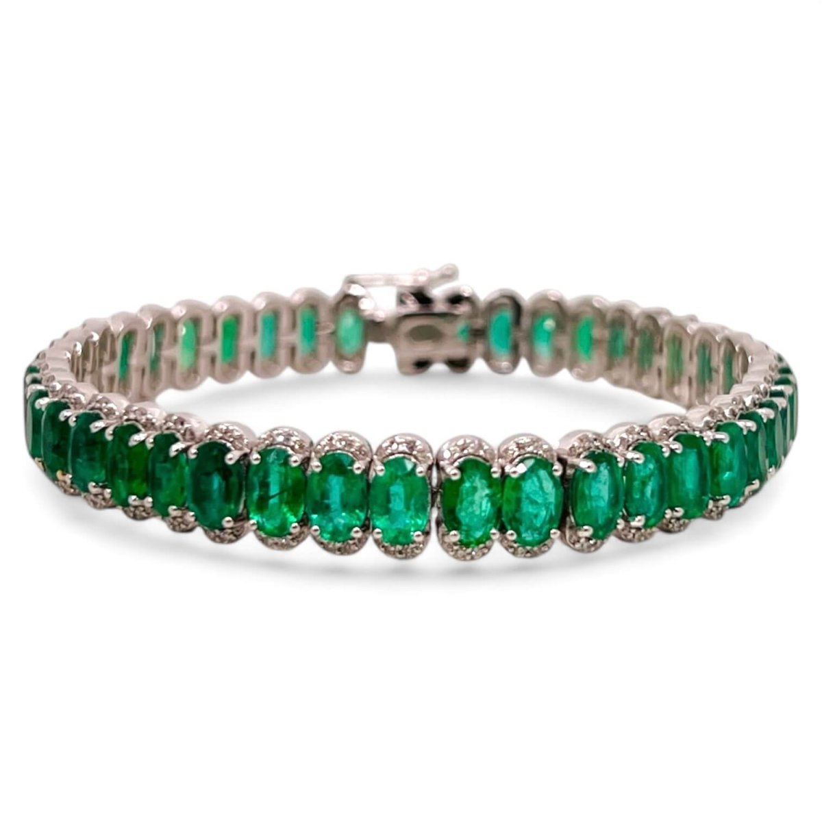 Bracciale tennis di smeraldi e diamanti art. 117215