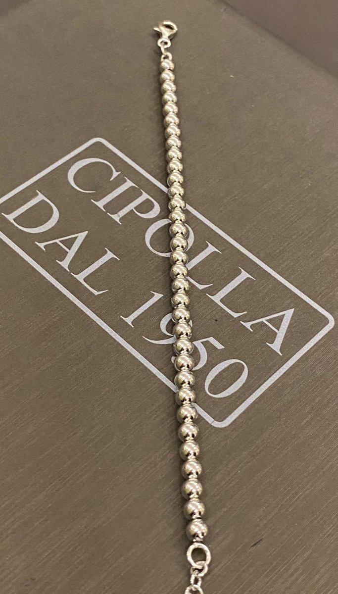 bracciale minimal maglia sferette argento 925% art. 467148