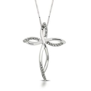 Pendente croce oro e  diamanti Art. CC1572