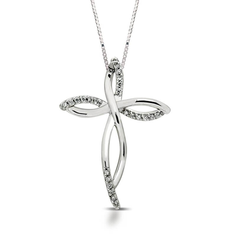 Pendente croce oro e  diamanti Art. CC1572