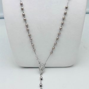 Collana  catena Rosario oro bianco 750% Art. ROOB01