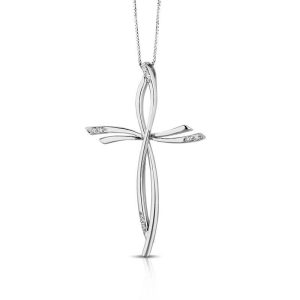 Pendente croce con diamanti art. CC1555