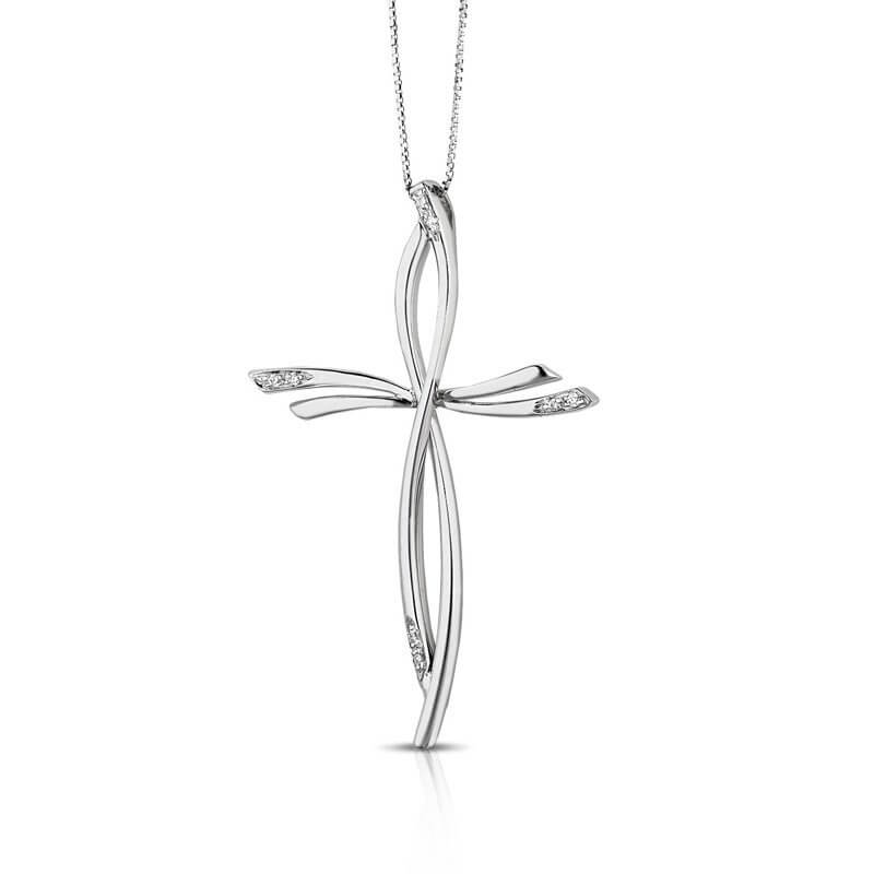 Pendente croce con diamanti art. CC1555